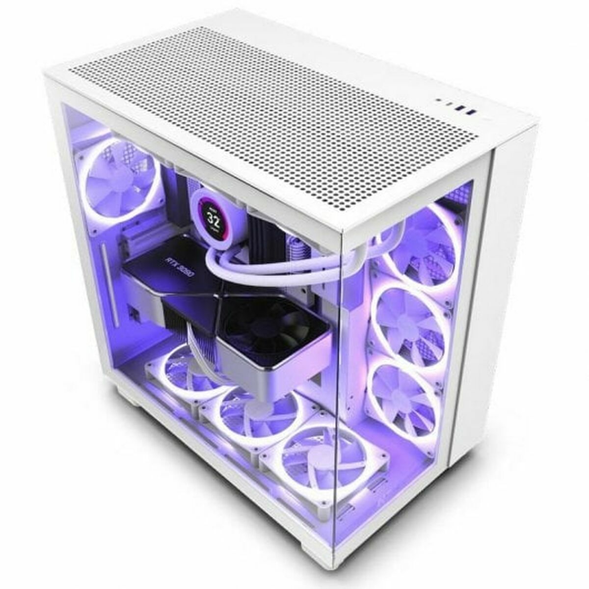 Afbeeldingen van ATX Semi-tower Box NZXT H9 All White