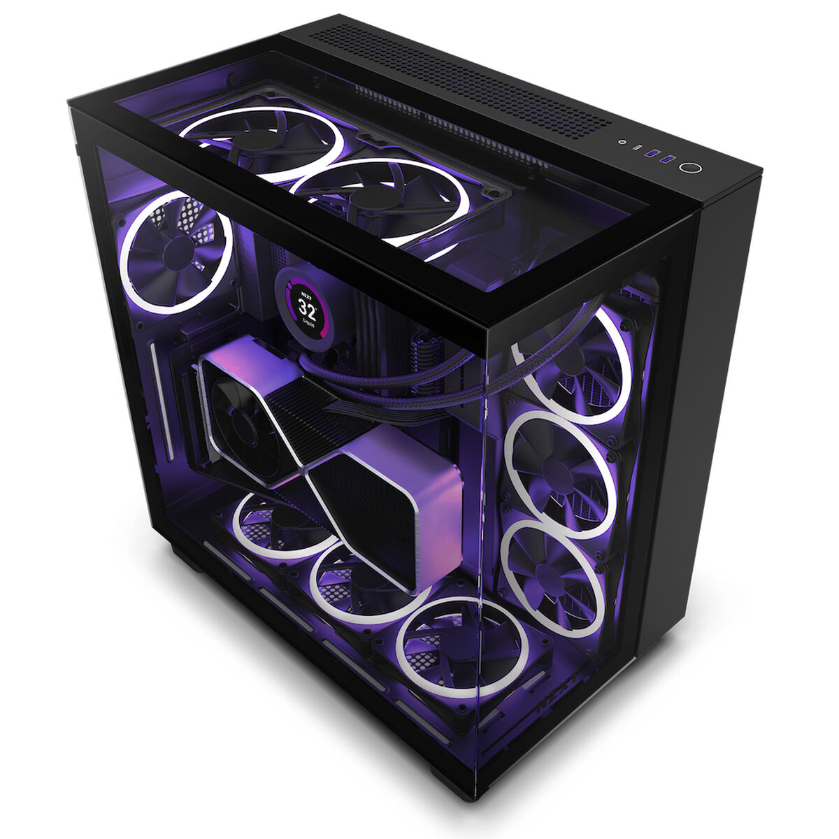 Afbeeldingen van ATX Semi-tower Box NZXT H9 Elite Black