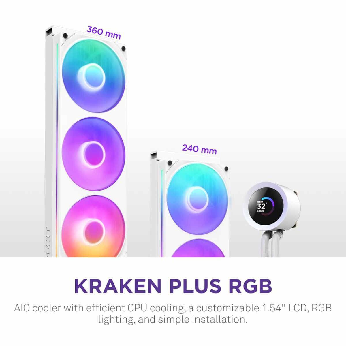 Afbeeldingen van Liquid Refrigeration Kit NZXT RL-KR360-W2 Kraken Plus 360 RGB