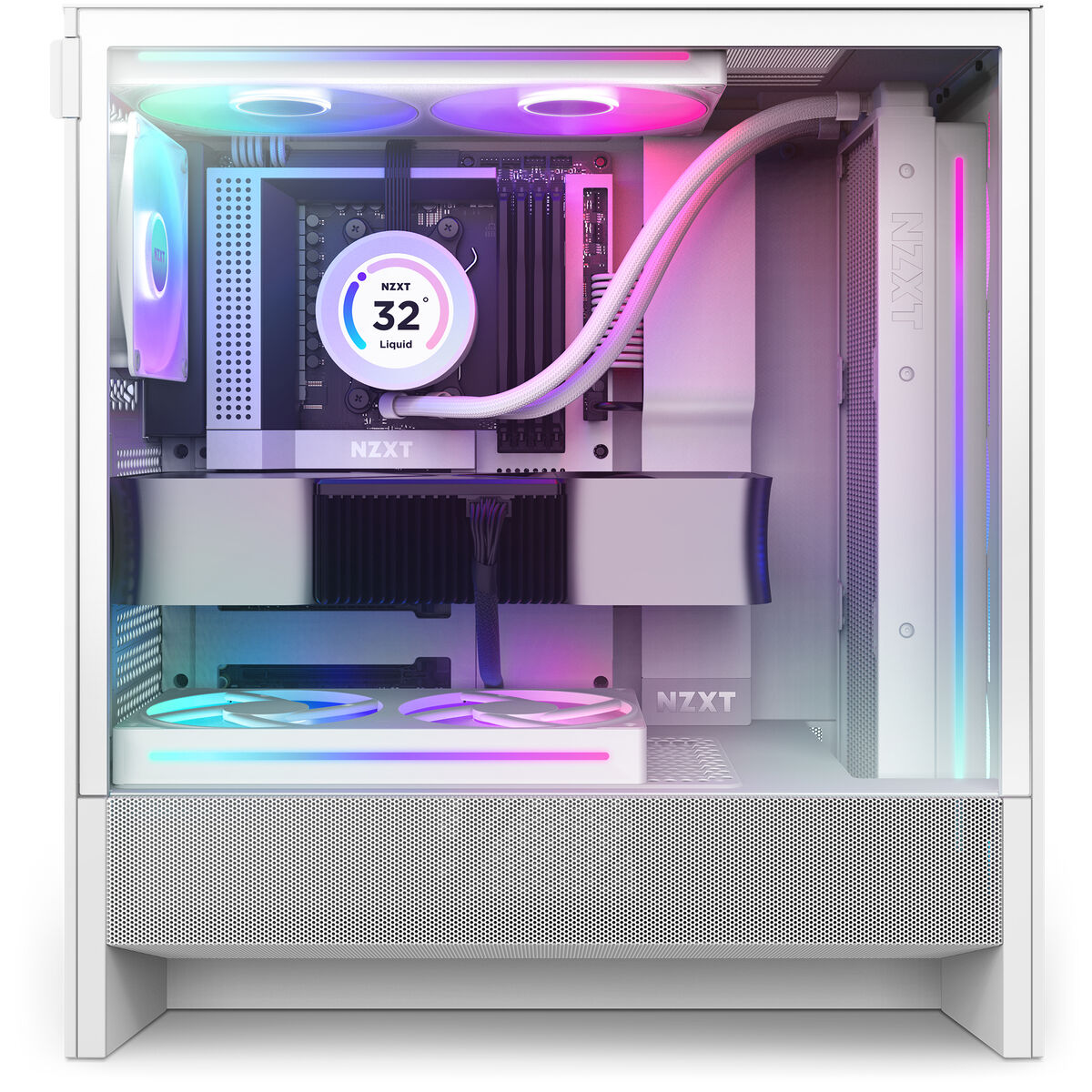 Afbeeldingen van ATX Semi-tower Box NZXT H5 FLOW White