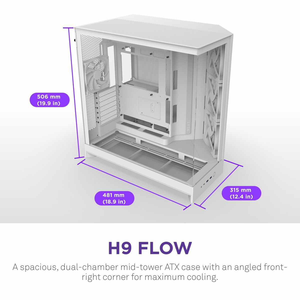 Kép ATX Semi-tower Box NZXT CM-H92FW-01 White