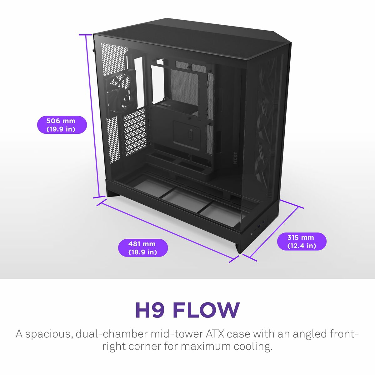 Kép ATX Semi-tower Box NZXT CM-H92FB-01 Black