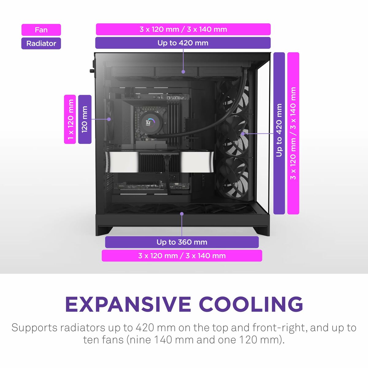 Kép ATX Semi-tower Box NZXT CM-H92FB-01 Black