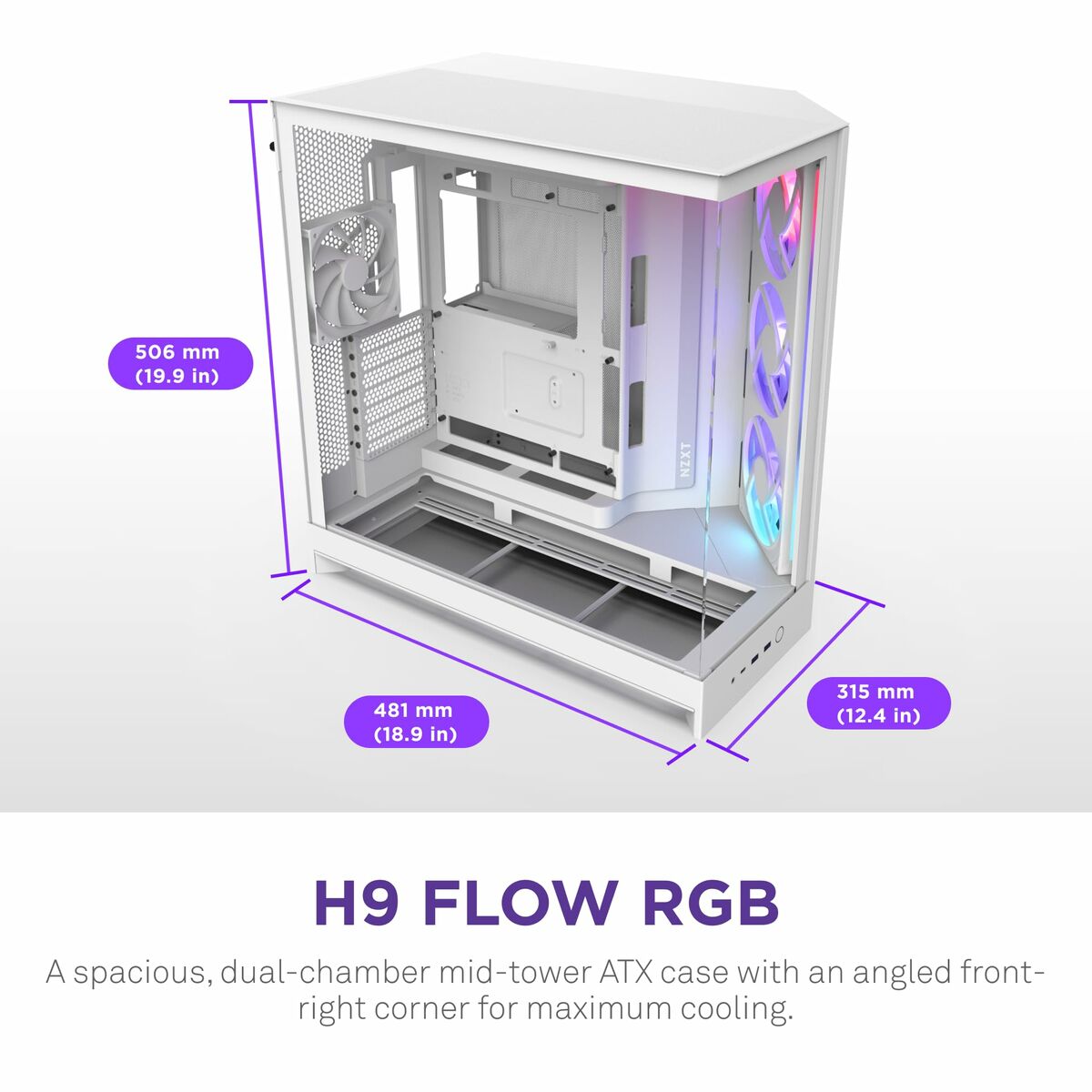 Picture of ATX Semi-tower Box NZXT CM-H92FW-R1 White