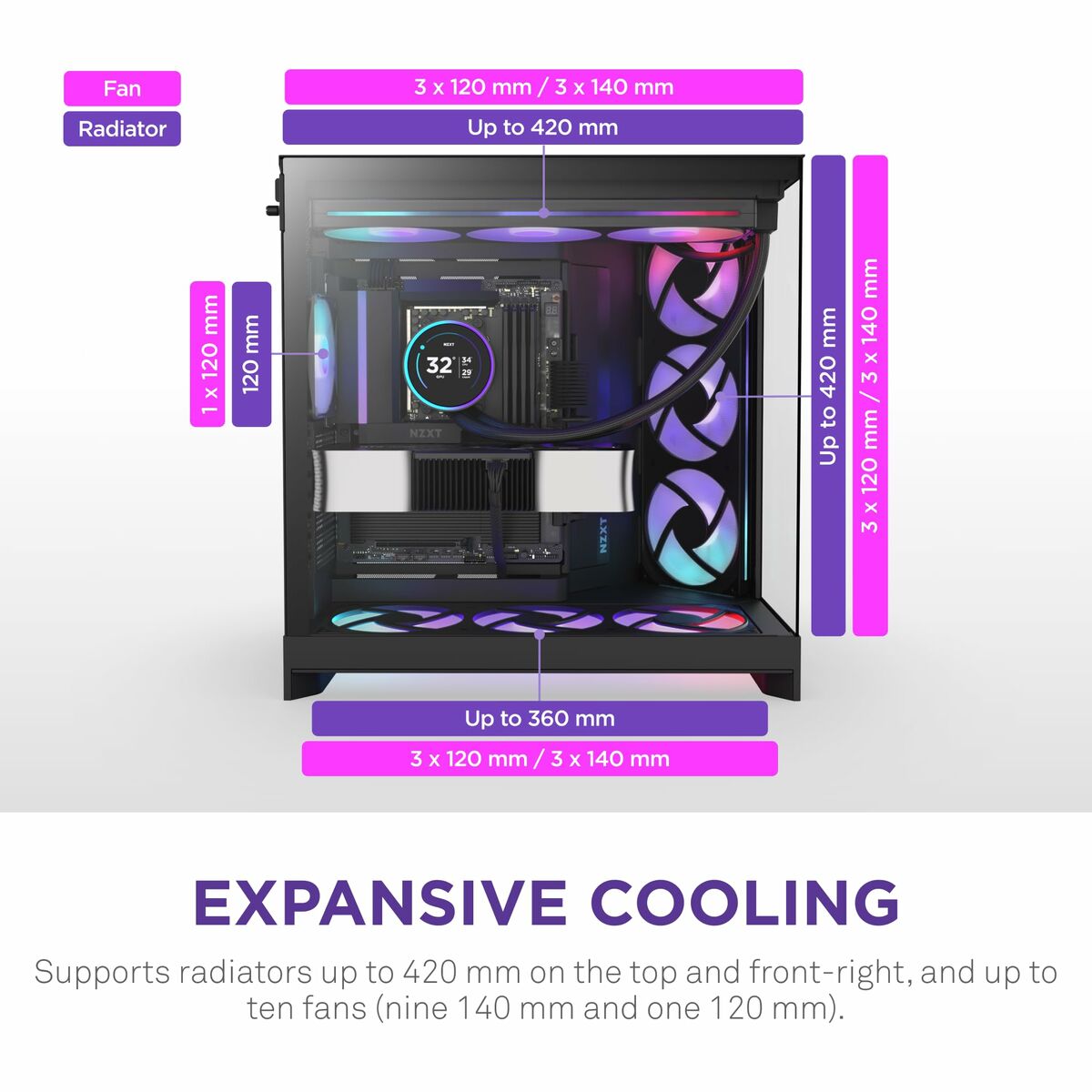 Picture of ATX Semi-tower Box NZXT CM-H92FB-R1 Black