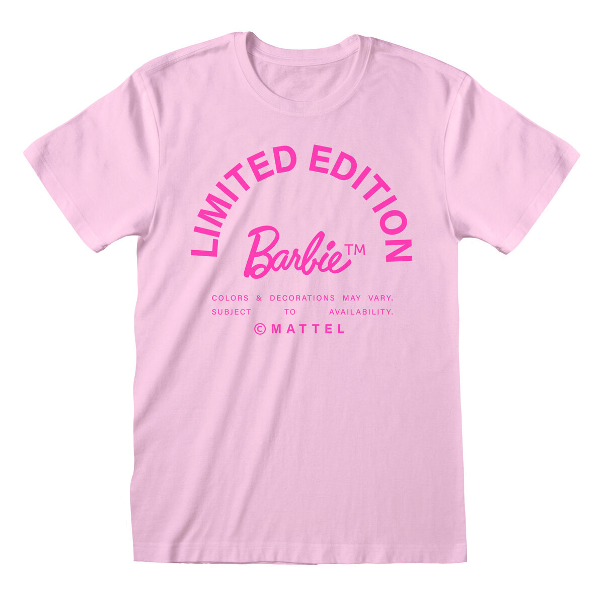 T shirt à manches courtes Barbie Limited Edition Rose clair Unisexe