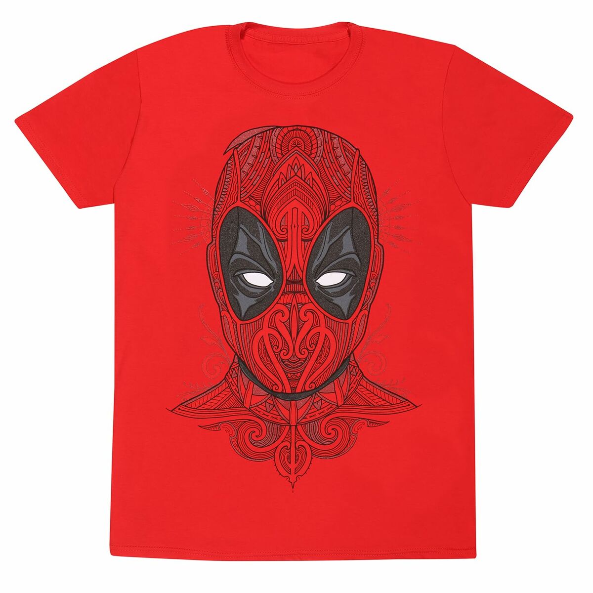 T shirt à manches courtes Deadpool Tattoo Style Rouge Unisexe
