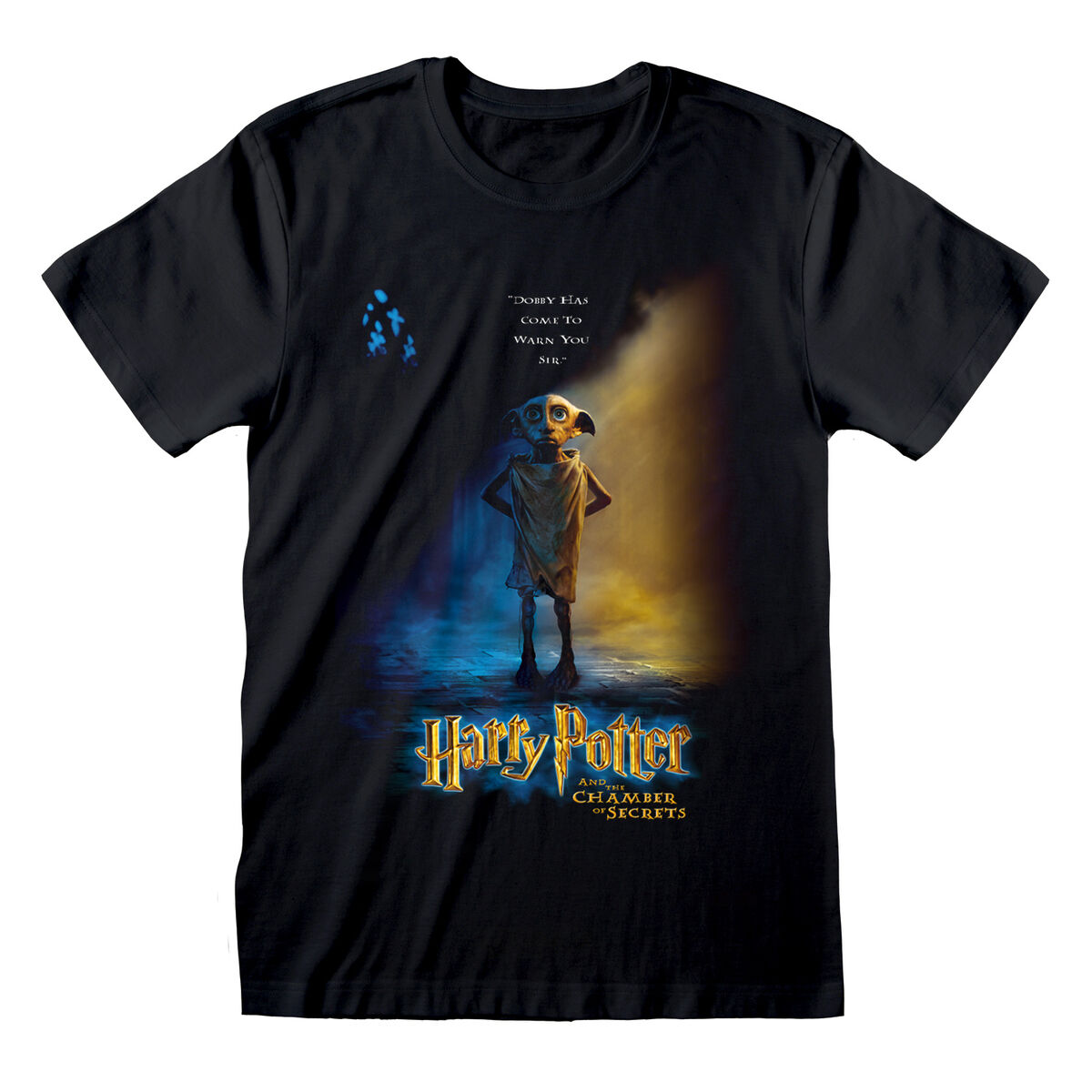 T-Shirt met Korte Mouwen Harry Potter Dobby Poster Zwart Uniseks S