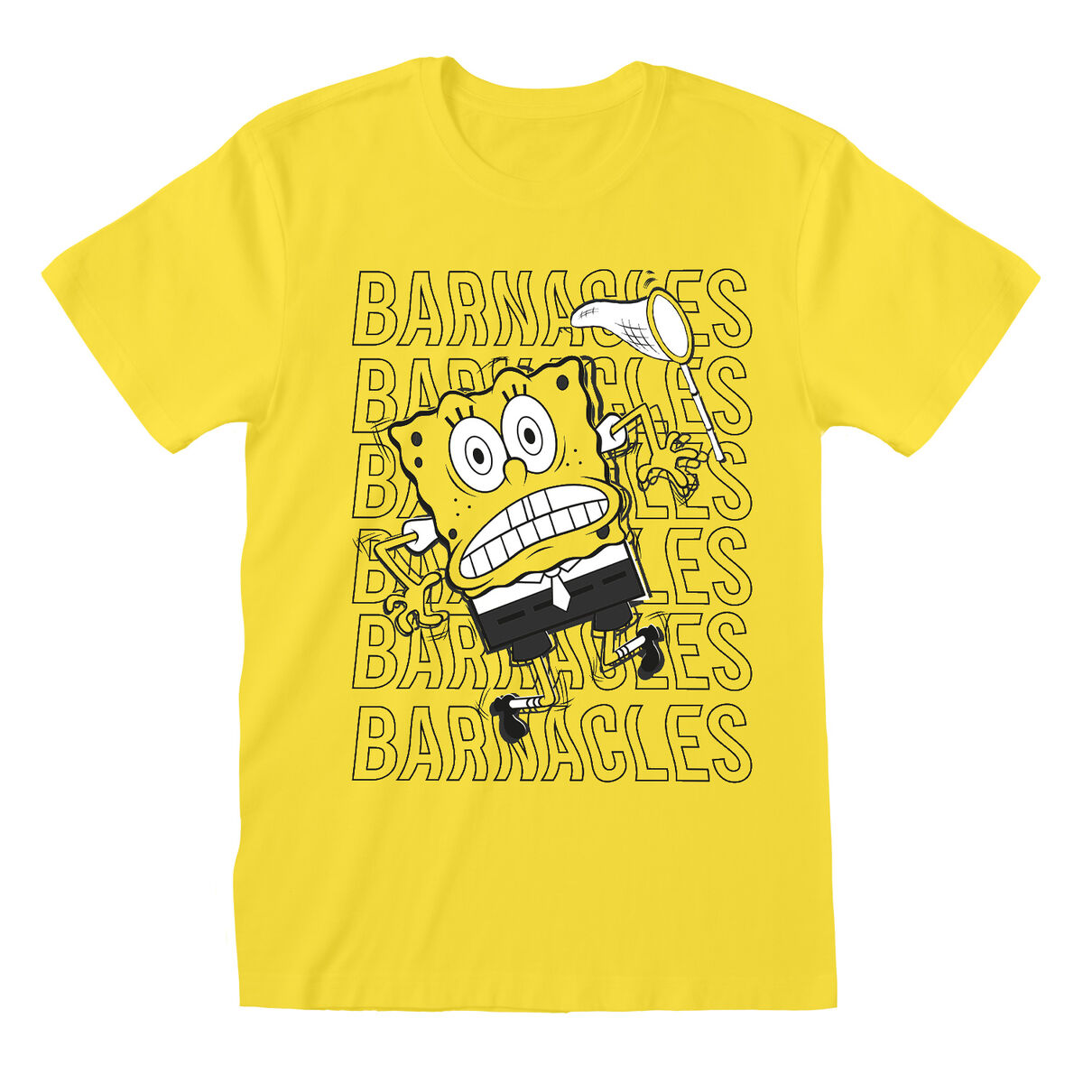 T-shirt à manches courtes unisex Spongebob Barnacles Jaune