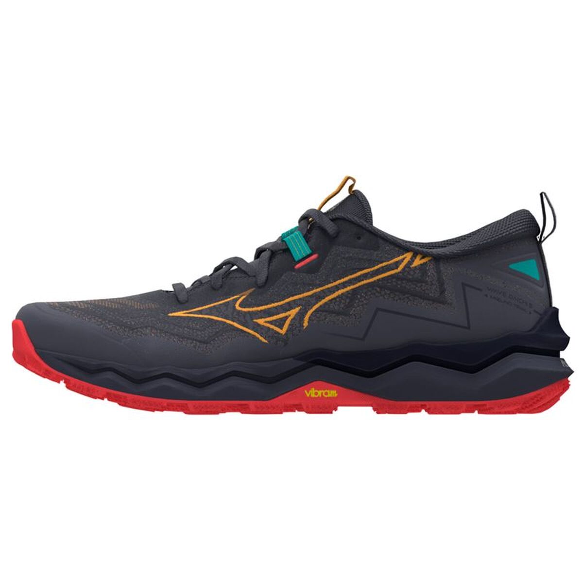 Heren trail hardloopschoenen (berglopen) Mizuno Wave Daichi 9 Donker grijs