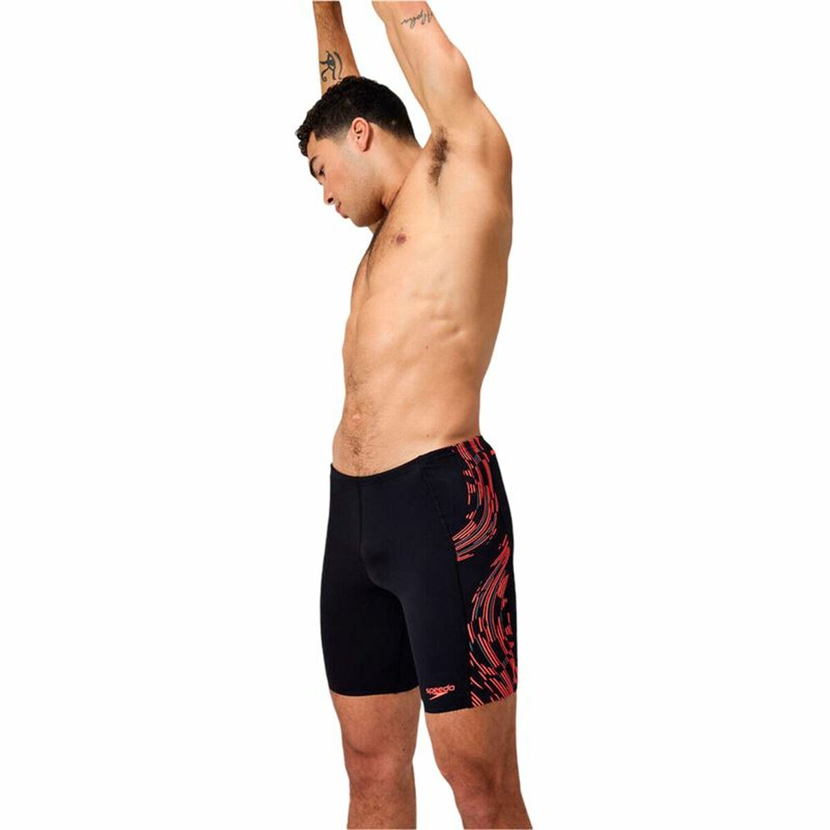 Mens Bathing Costume Speedo Tech Panel Jammer Black