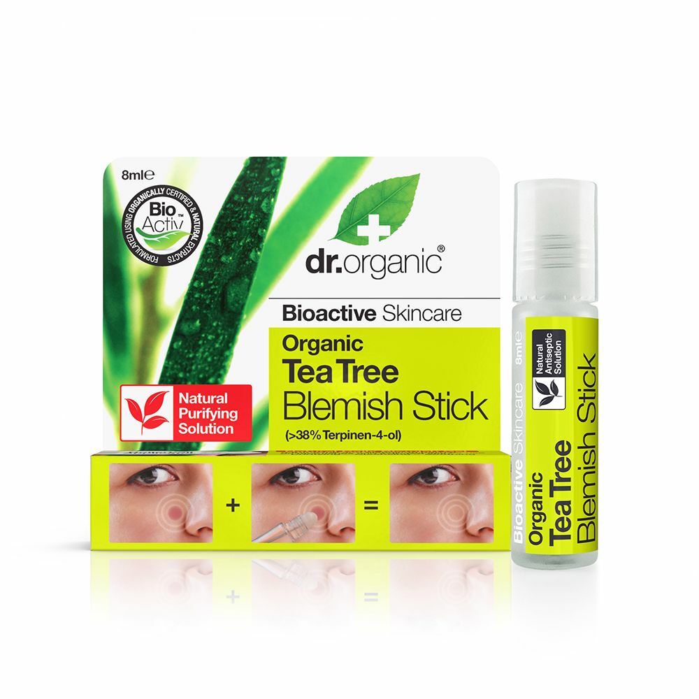 Acne Skin Treatment Dr.Organic Bioactive Organic Roll-On Tea tree (8 ml)