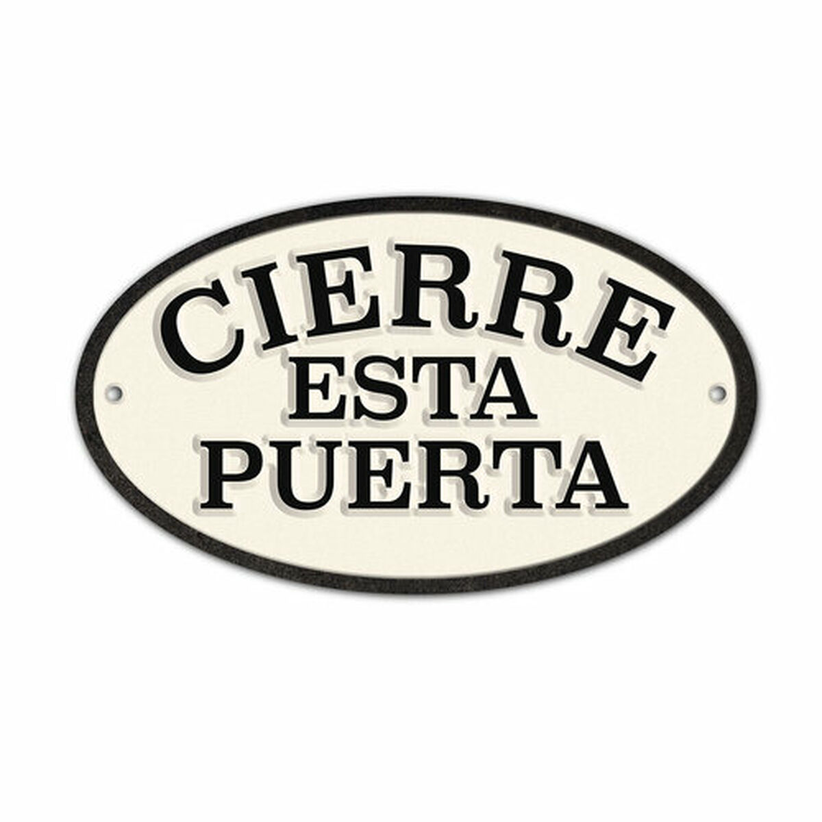 Plaat Magnet & Steel Cierre esta Puerta 16,3 x 9,5 cm