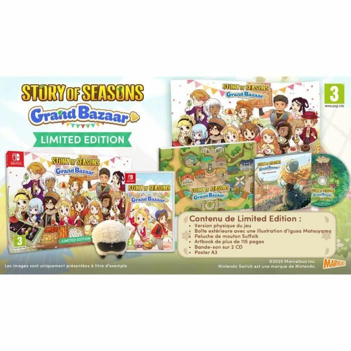 Image secondaire de Jeu vidéo pour Switch Just For Games Story of Seasons Grand Bazaar : Limited Edition