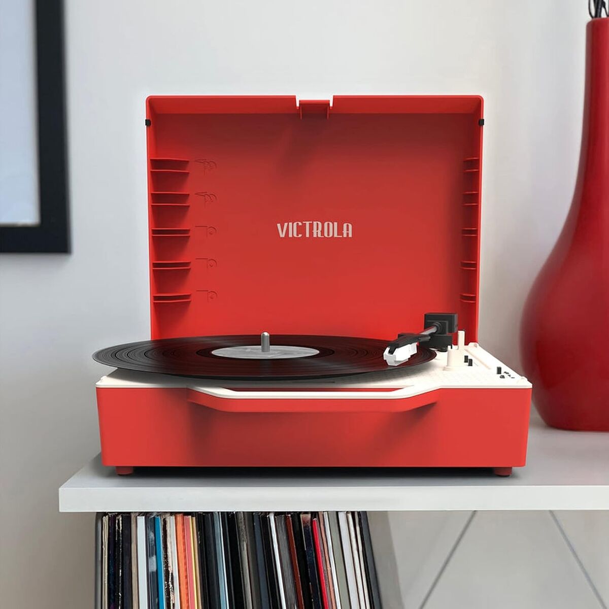 Record Player Victrola Re-Spin Red