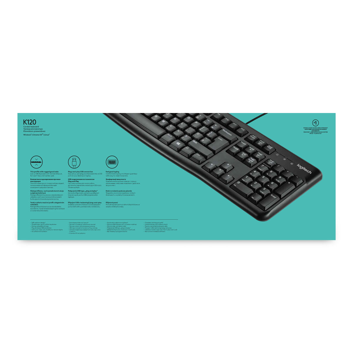 Obrazek Keyboard Logitech 920-002482 Black Spanish Qwerty AZERTY