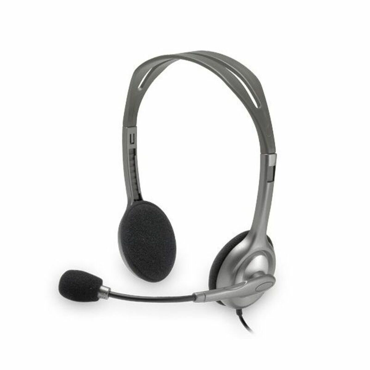 Bild von Headphones with Microphone Logitech 981-000271 2 x Jack 1,4 m Black Grey