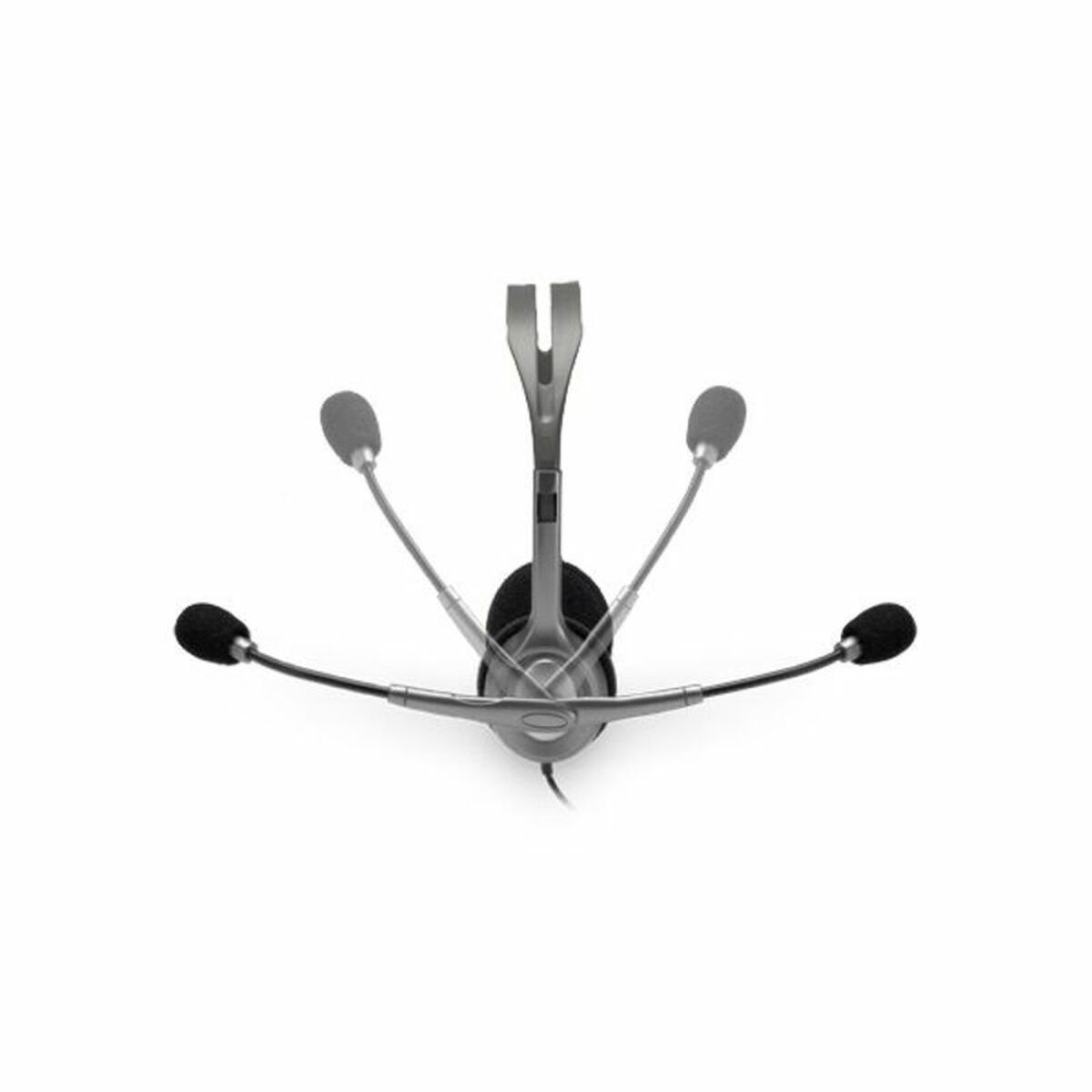 Bild von Headphones with Microphone Logitech 981-000271 2 x Jack 1,4 m Black Grey