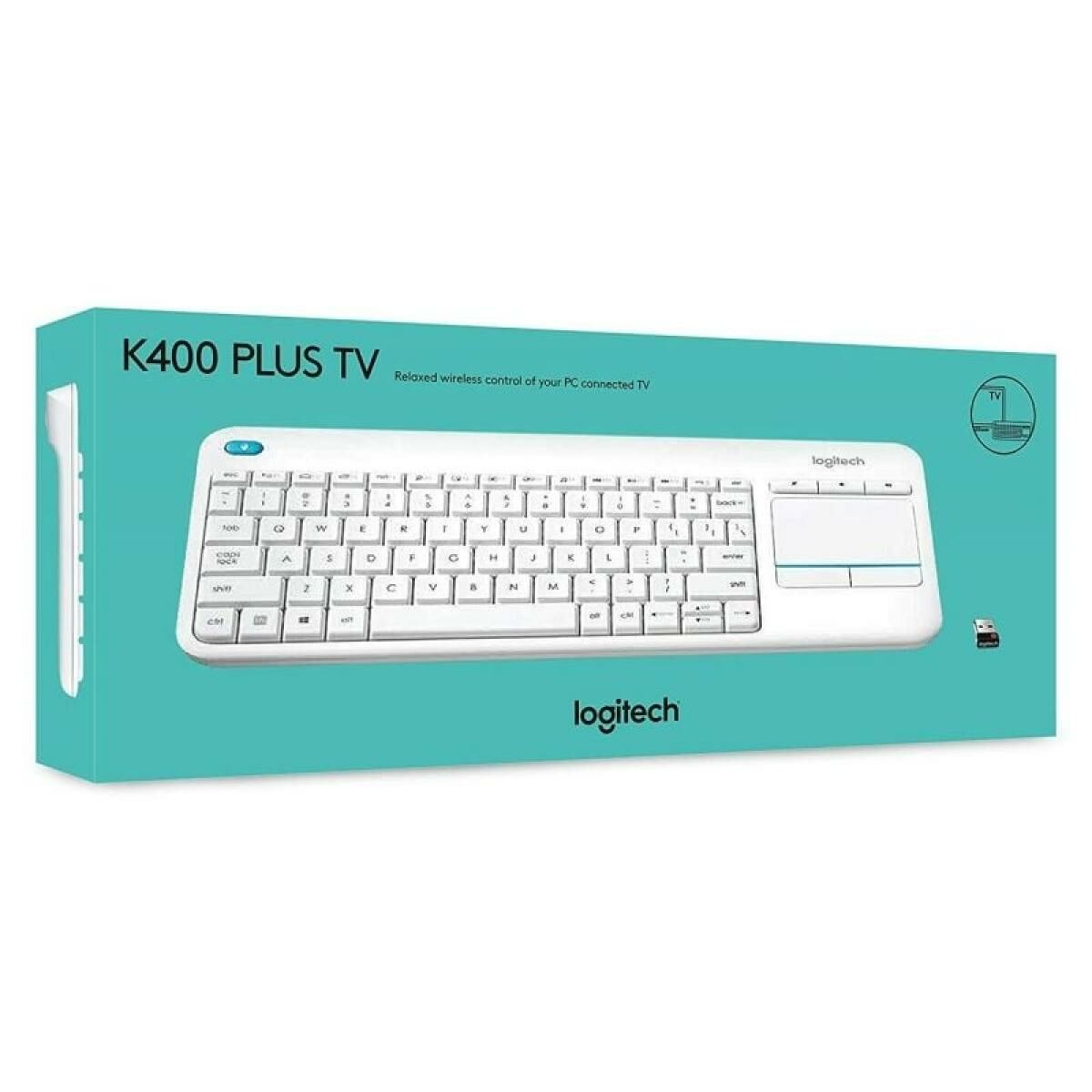 Bild von Keyboard Logitech K400+ White Spanish Qwerty QWERTY