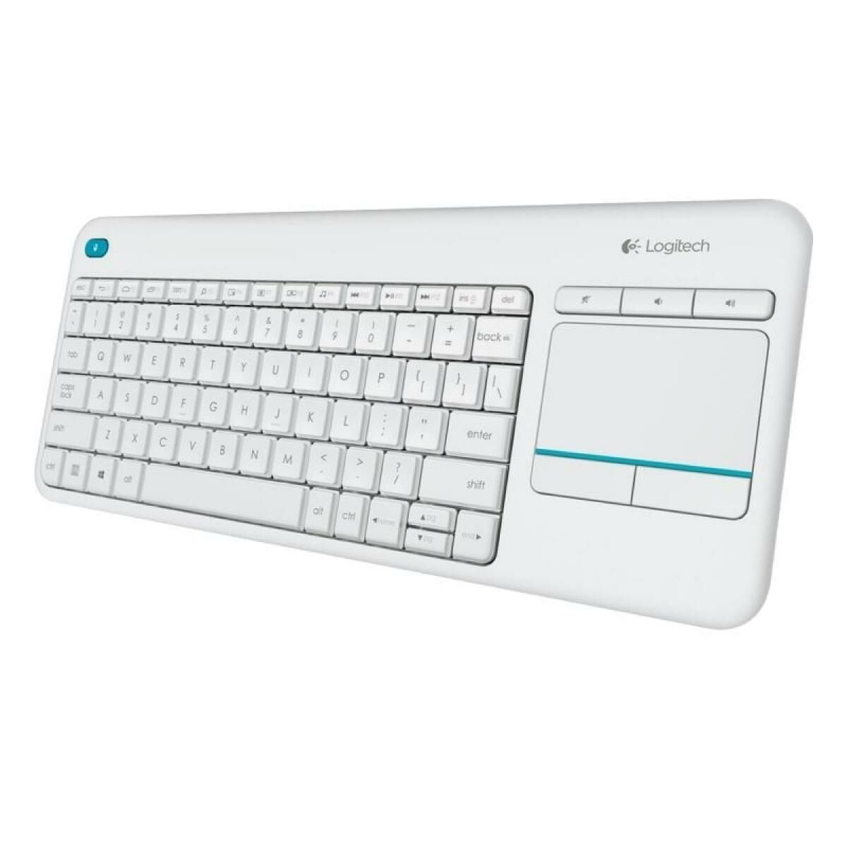 Bild von Keyboard Logitech K400+ White Spanish Qwerty QWERTY