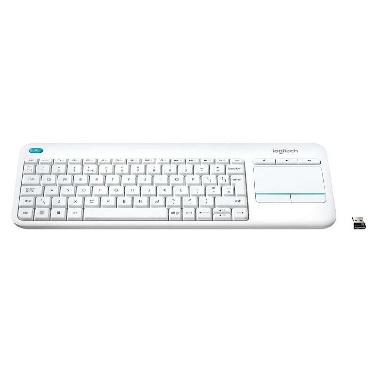 Bild von Keyboard Logitech K400+ White Spanish Qwerty QWERTY