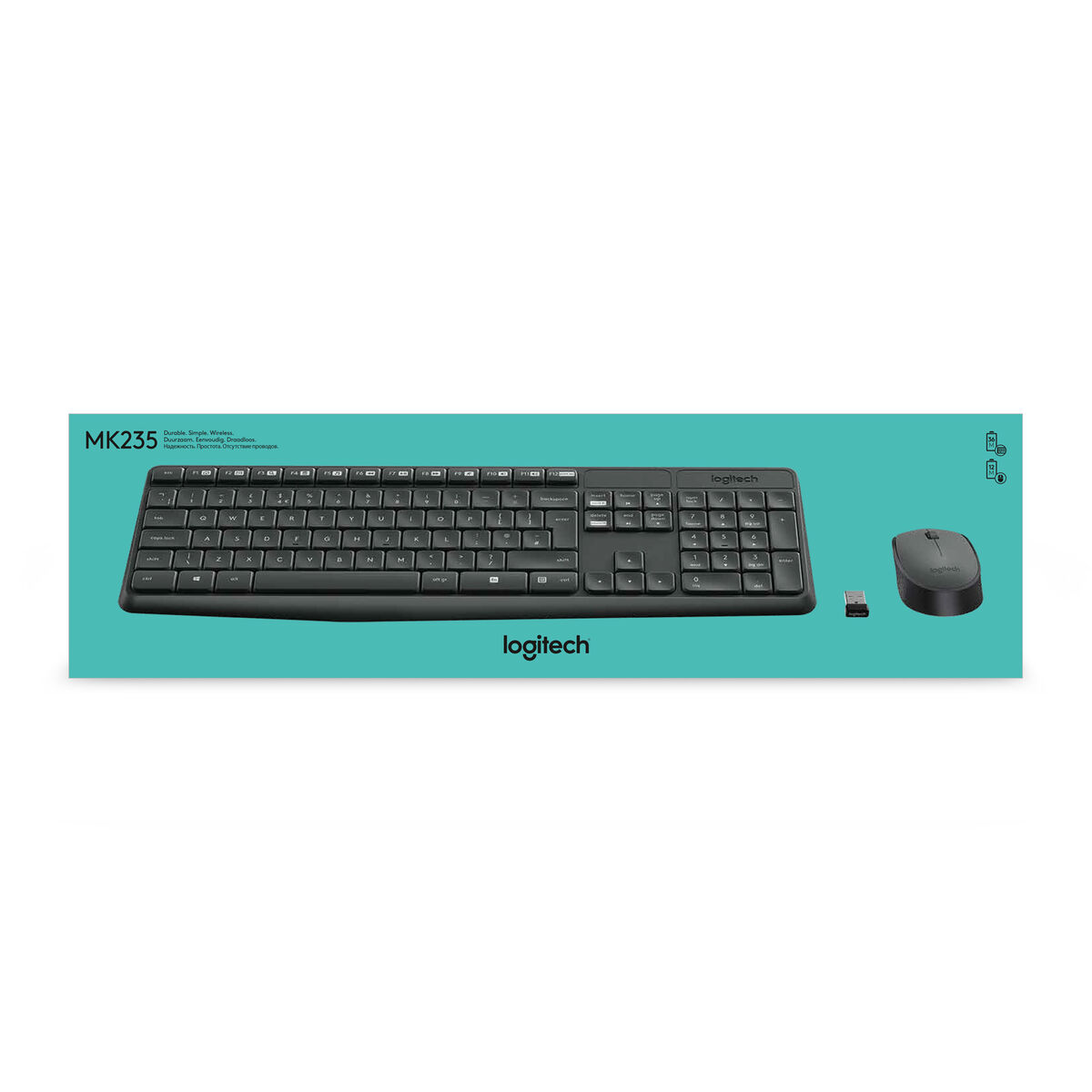 Picture of Keyboard and Wireless Mouse Logitech ‎920-007919 QWERTY Grey
