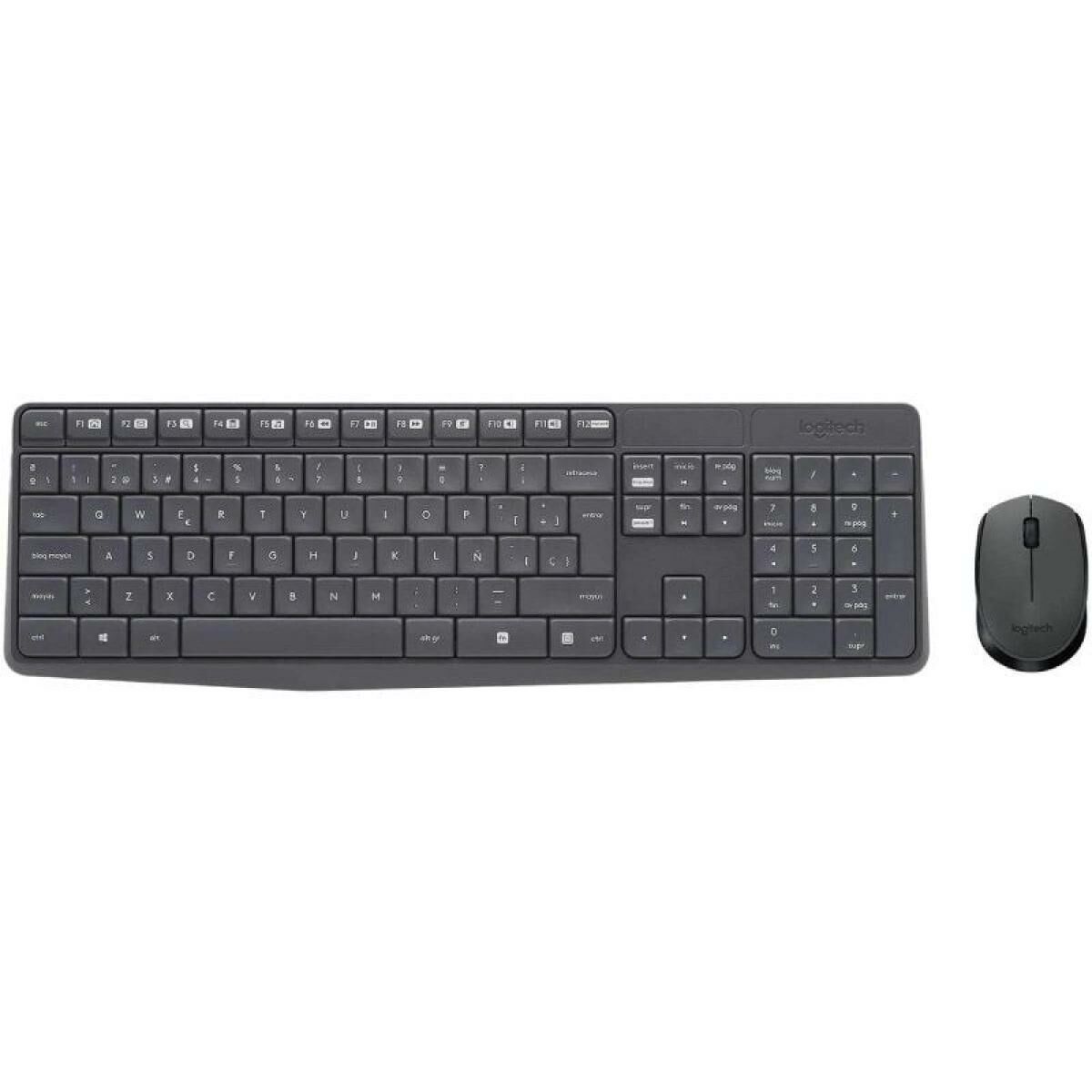 Obrazek Keyboard and Wireless Mouse Logitech 920-007919 Black Grey Spanish Qwerty
