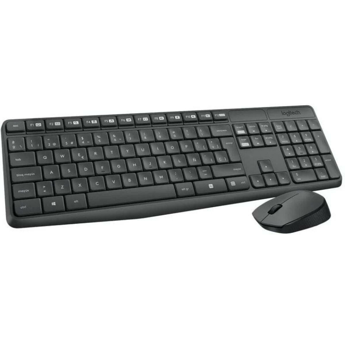 Obrazek Keyboard and Wireless Mouse Logitech 920-007919 Black Grey Spanish Qwerty
