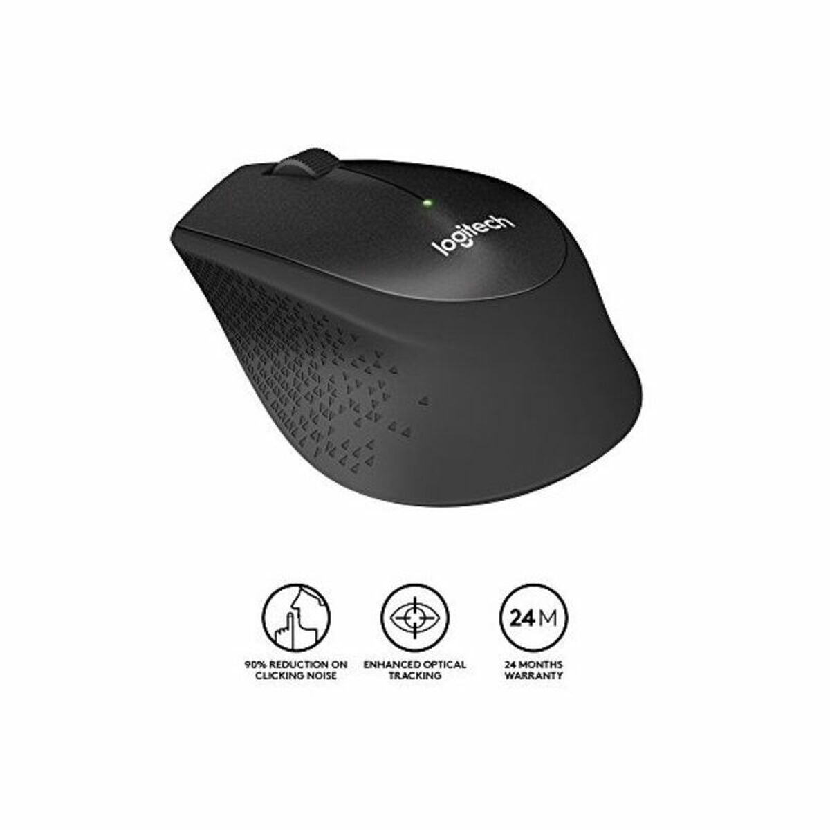 Optical Wireless Mouse Logitech Silent Plus M330 SILENT PLUS Black 1000 dpi