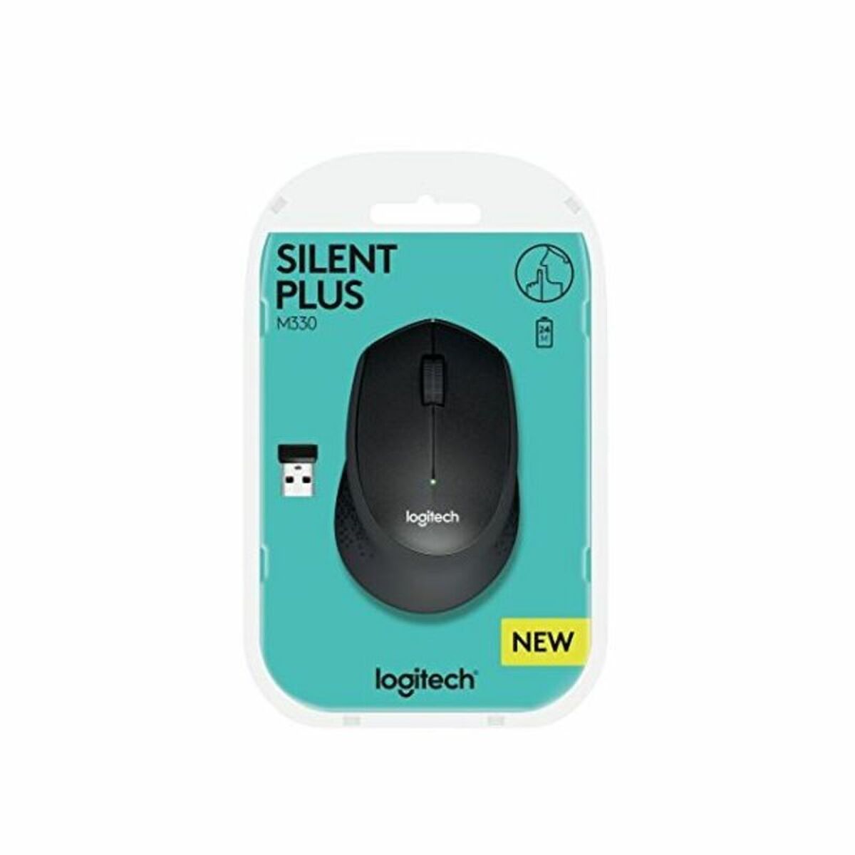 Optical Wireless Mouse Logitech Silent Plus M330 SILENT PLUS Black 1000 dpi