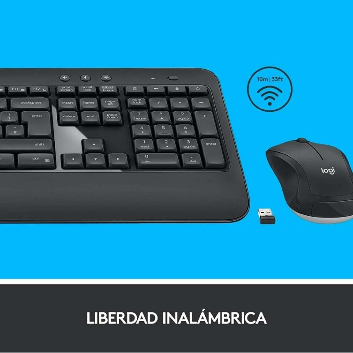 Picture of Keyboard with Gaming Mouse Logitech MK540 Advanced Black Spanish Spanish Qwerty QWERTY