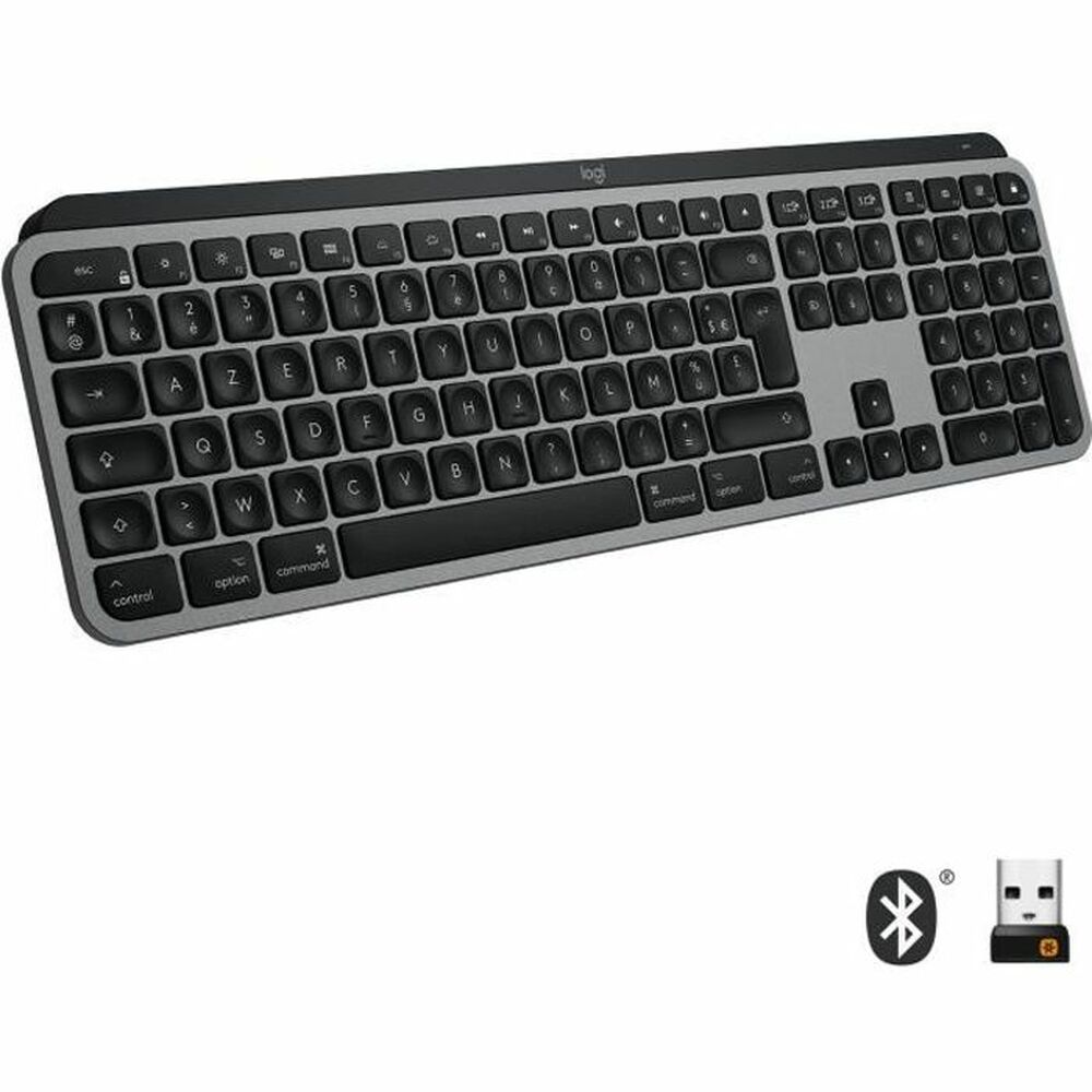 Bluetooth Keyboard with Support for Tablet Logitech MX Keys French AZERTY (Refurbished B)
