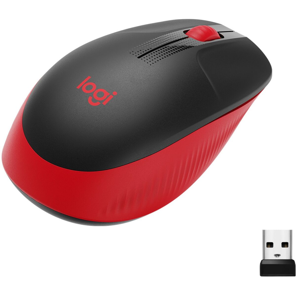Wireless Mouse Logitech M190 Red 1000 dpi