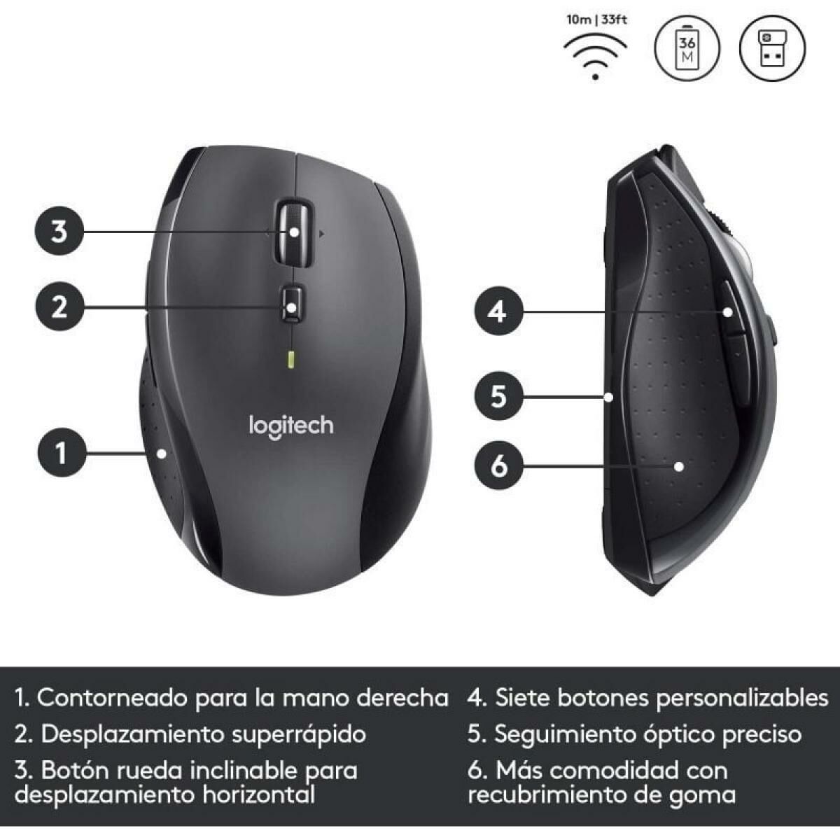 Bild von Wireless Mouse Logitech 910-006034 Black 1000 dpi