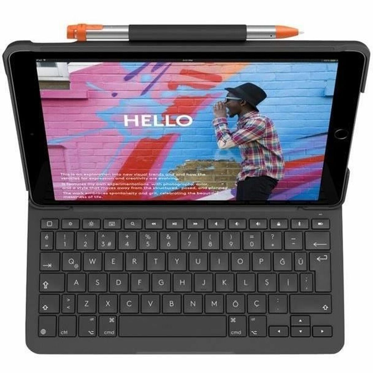 Image de Tablet cover Logitech 920-011425 Grey AZERTY