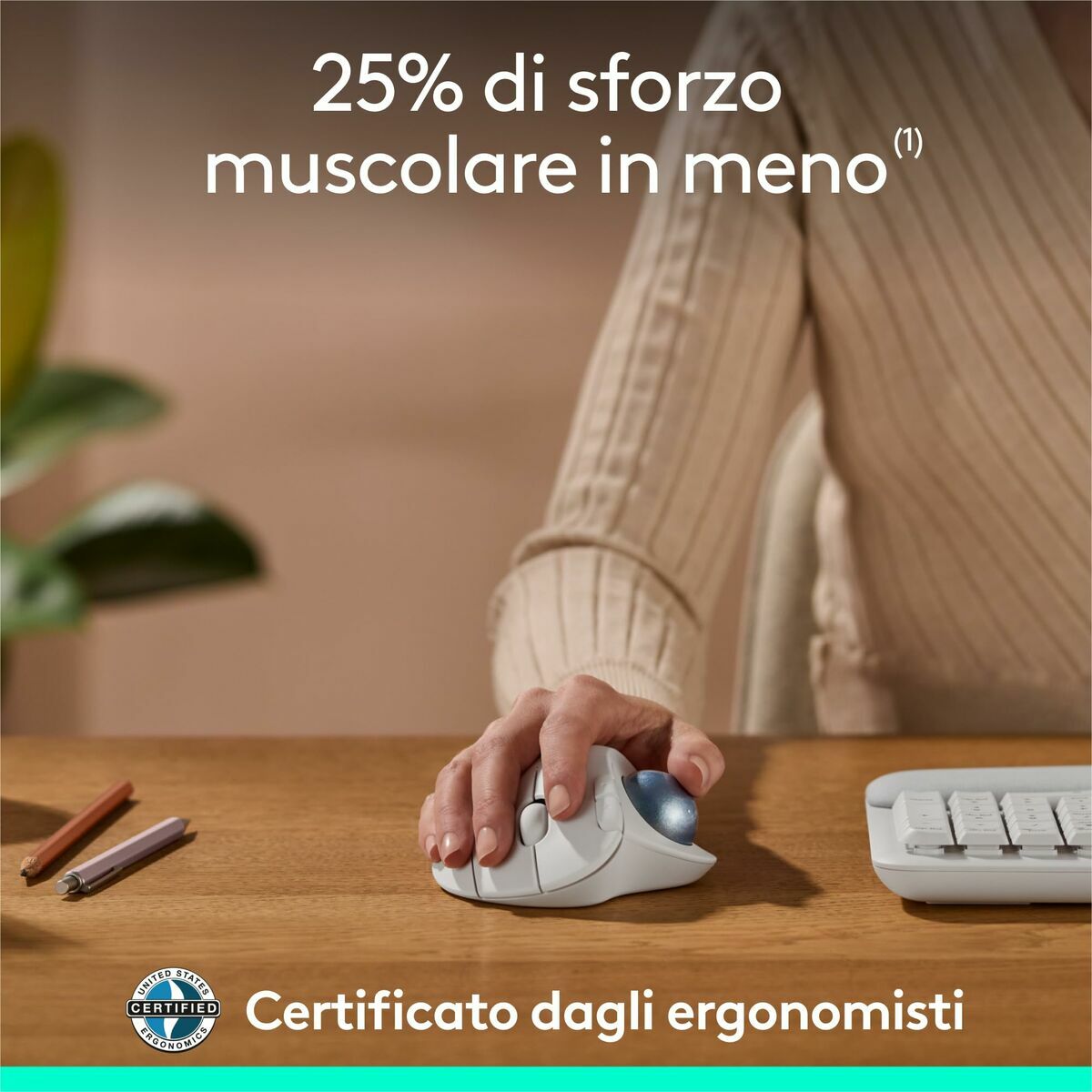 Picture of Mouse Logitech M575S White 2000 dpi