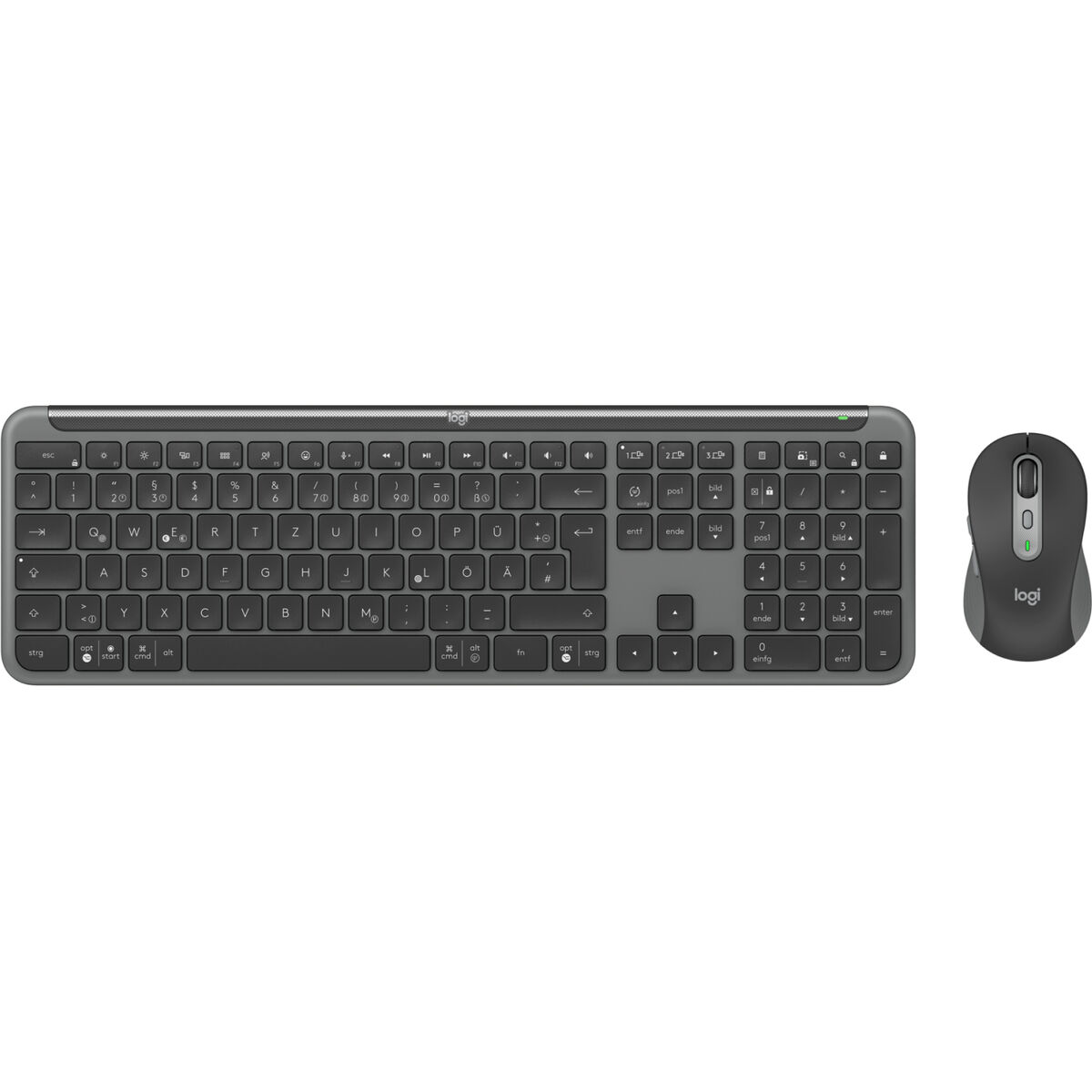 Afbeeldingen van Keyboard and Mouse Logitech 920-012504 Graphite German QWERTZ