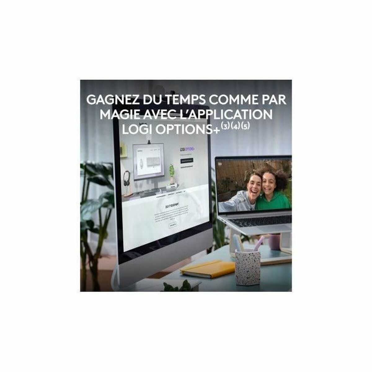 Picture of Keyboard and Mouse Logitech White French Azerty French