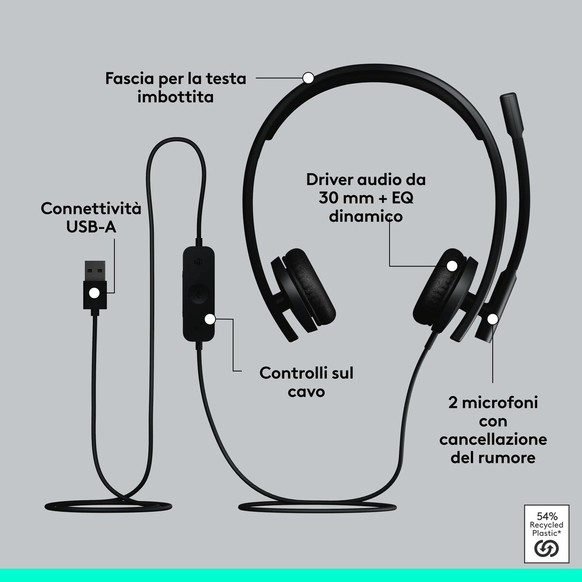 Headphones Logitech 981-001430 Black