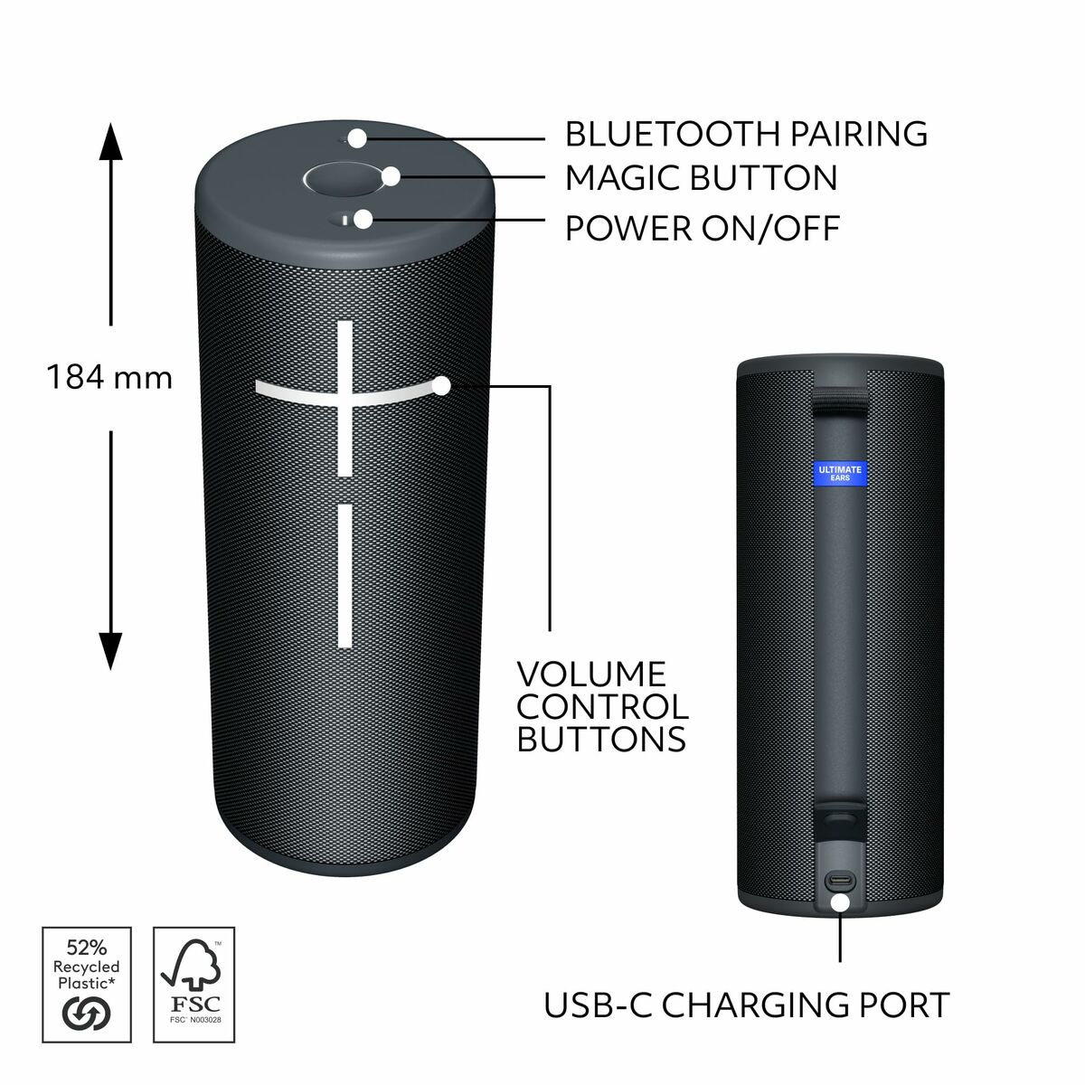 Afbeeldingen van Portable Bluetooth Speakers Logitech 984-001969 Black