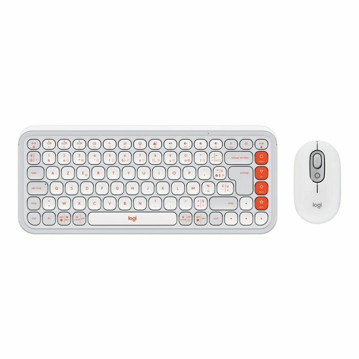 Afbeeldingen van Keyboard and Mouse Logitech 920-013110 White French Azerty French