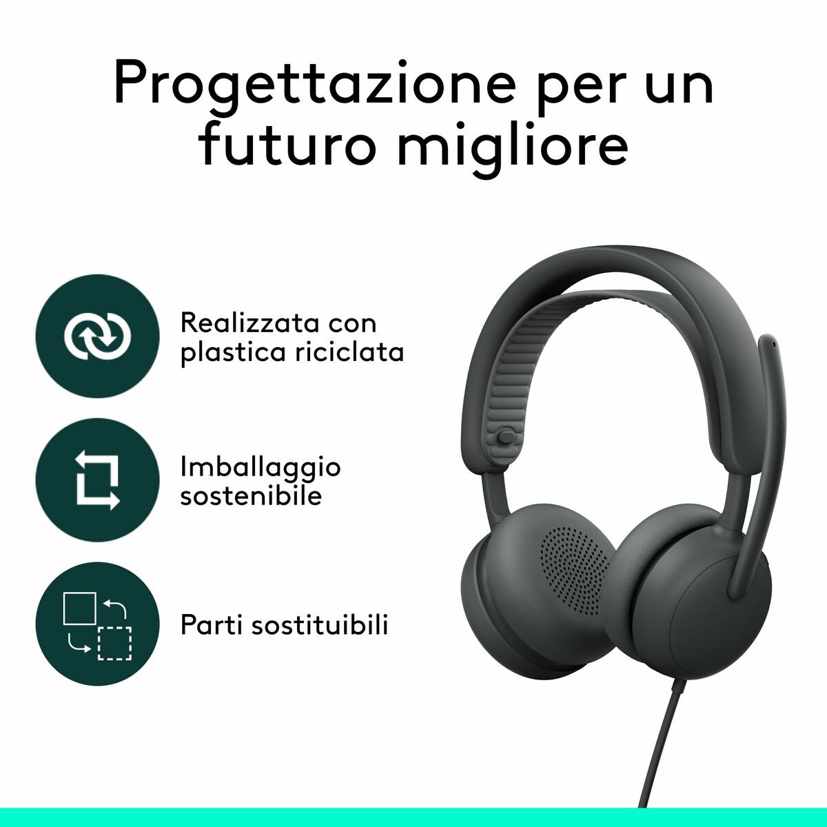 Ausinės Logitech 981-001498 Grafito