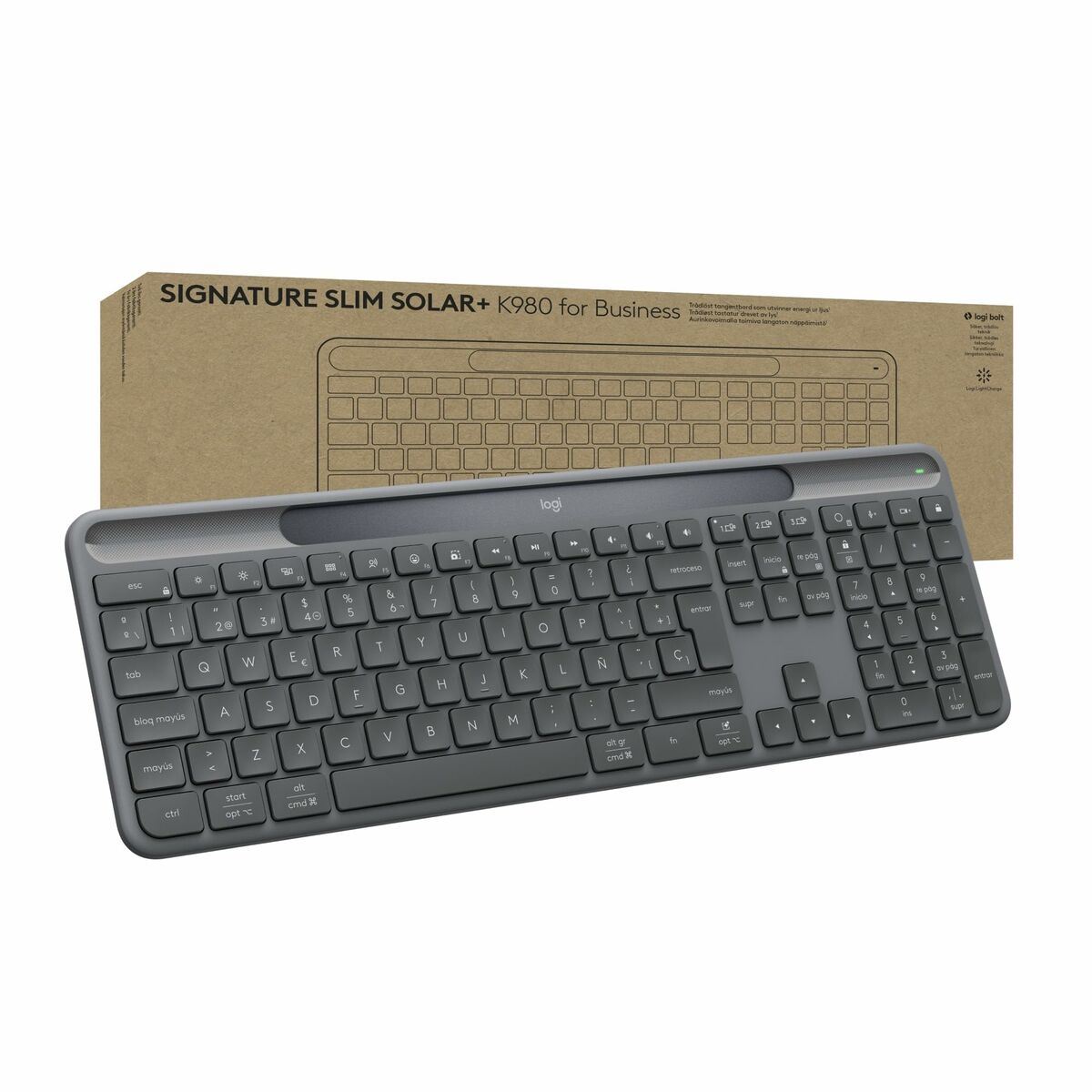 Picture of Keyboard and Mouse Logitech 920-013775 Graphite Spanish Spanish Qwerty QWERTY