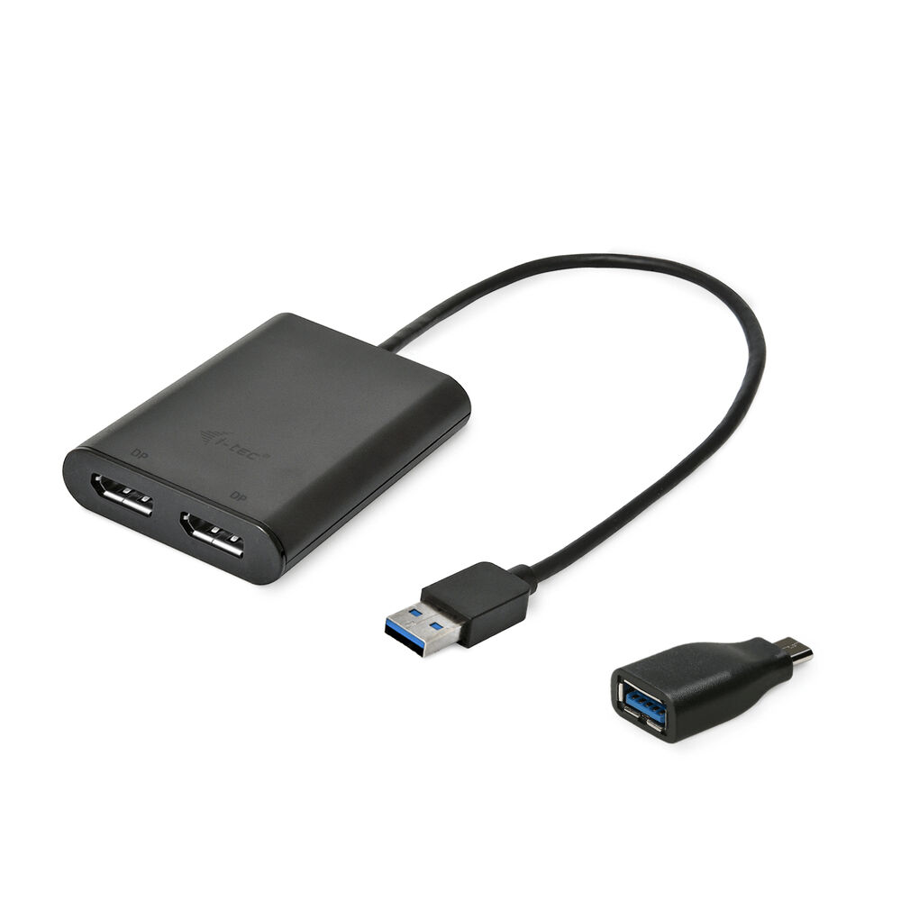 Adapter USB C naar HDMI i-Tec U3DUAL4KDP           Zwart