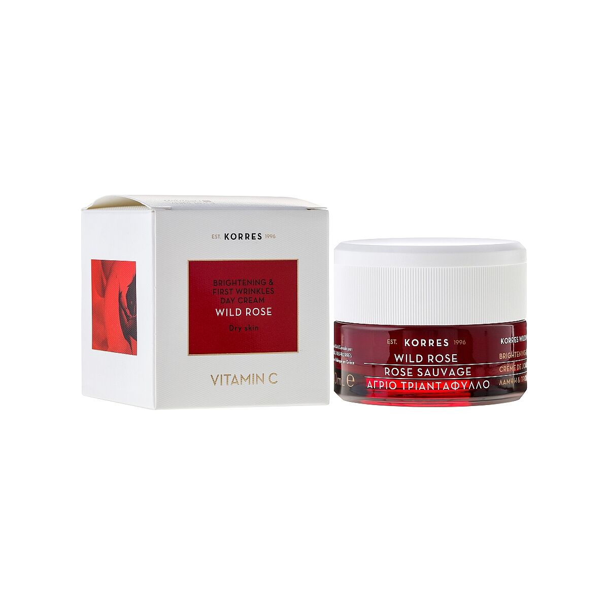 Crème pour le contour des yeux Korres Wr Day Cream Nc & Eye Cream 15 ml