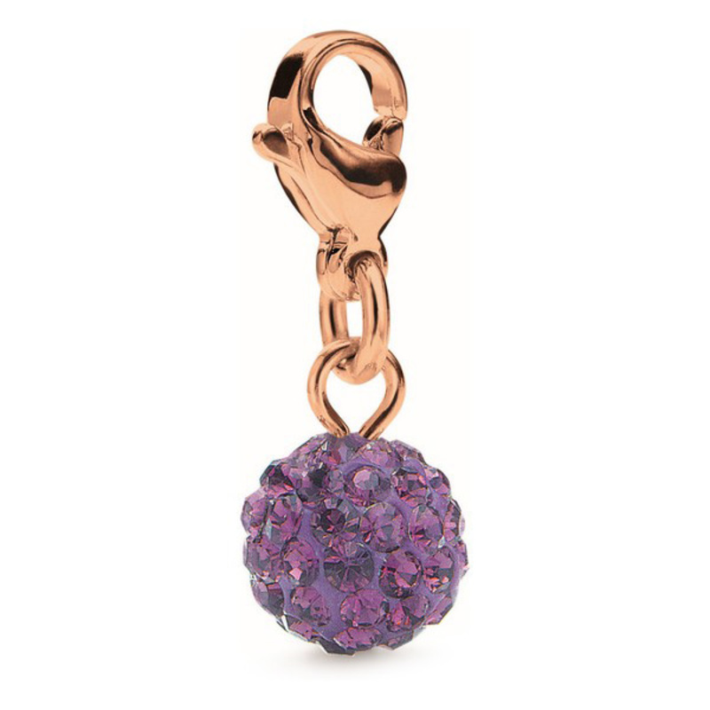 Perle de verre Femme Folli Follie 3P0T026RX Violet (1 cm)