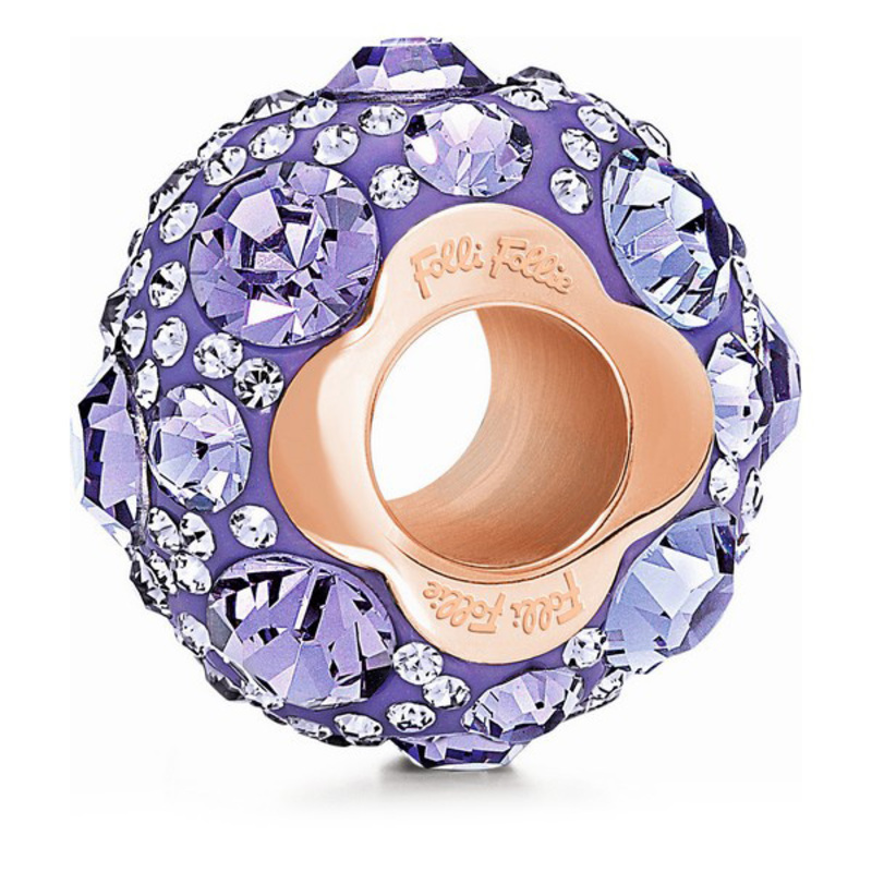 Perle de verre Femme Folli Follie 3P13T018RX Violet (1 cm)
