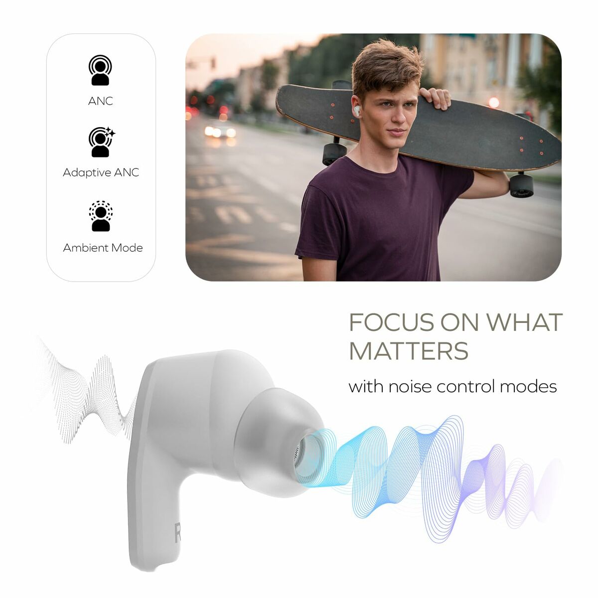 Picture of Headphones Creative Technology 51EF1180AA000 Grey
