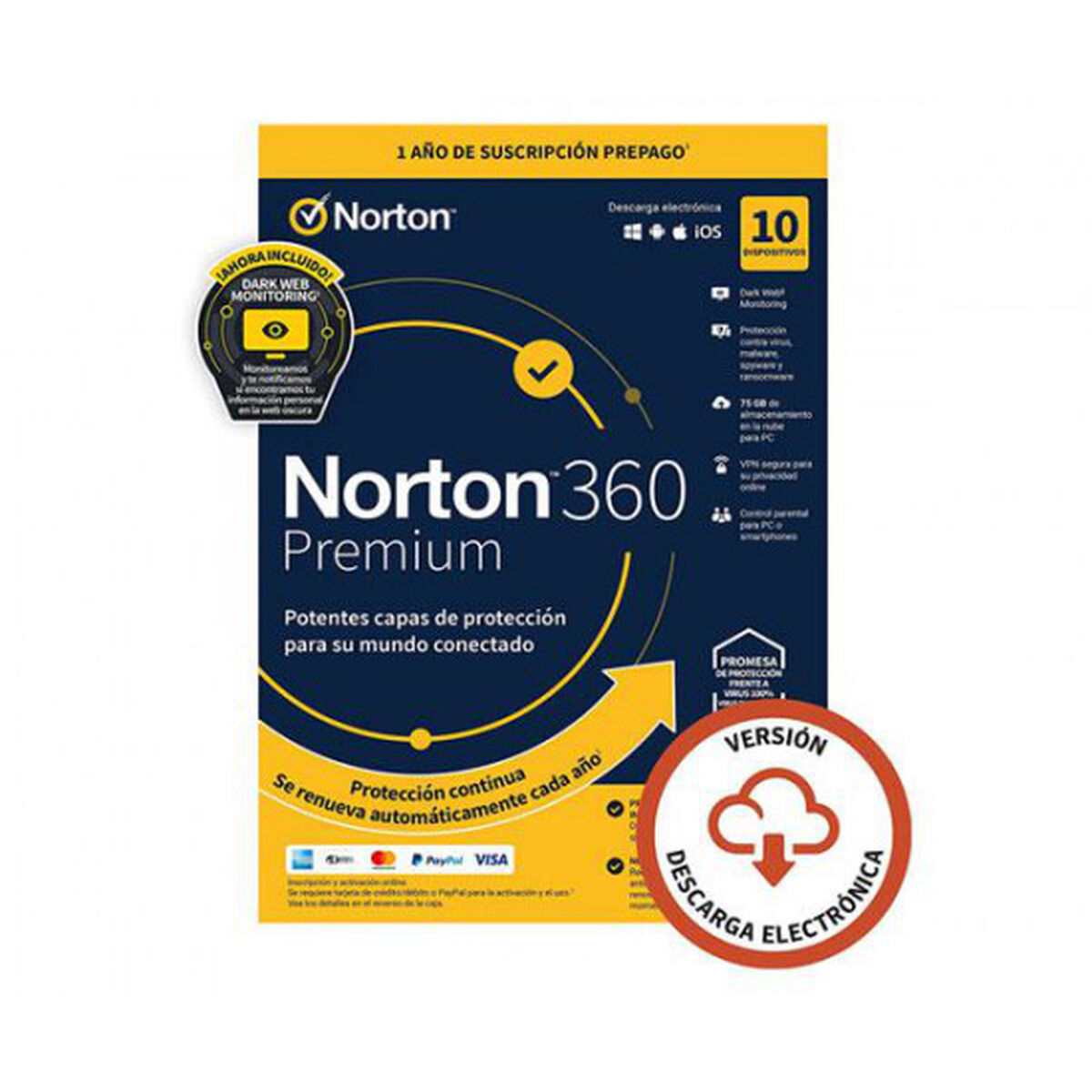 Bild von Antivirus Norton 360 PREMIUM 75GB 1 USUARIO BUNDLE