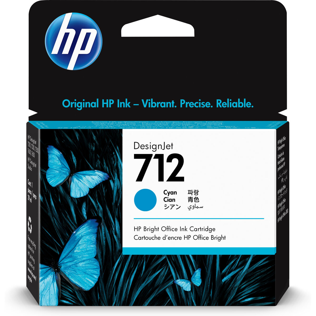 Picture of Original Ink Cartridge HP 712 Cyan 29 ml